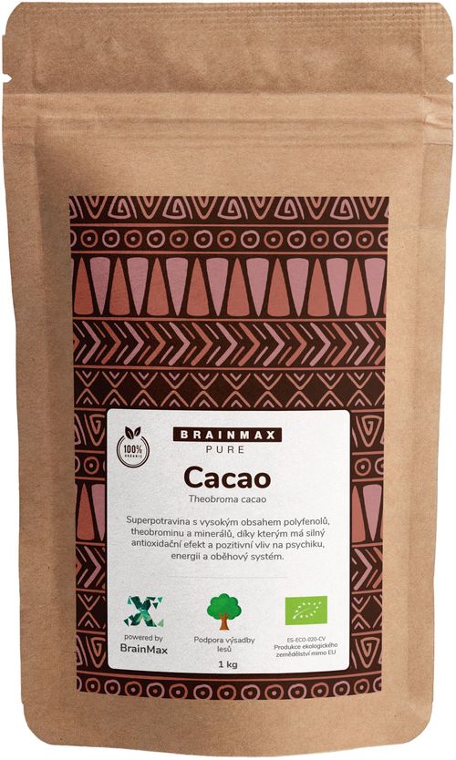 Votamax BrainMax Pure Organic Cacao, Bio Kakao z Peru, 1000 g