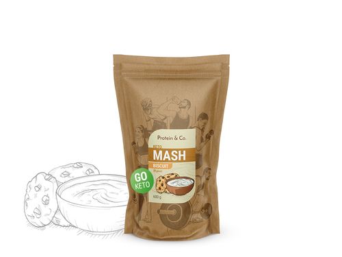 Protein&Co. Keto mash – proteinová dietní kaše Váha: 210 g, Příchuť: Čokoláda