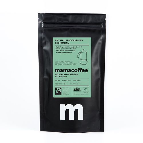 Mamacoffee - Bio Peru Aprocassi SWP bez kofeinu, 100g Druh mletí: Zrno