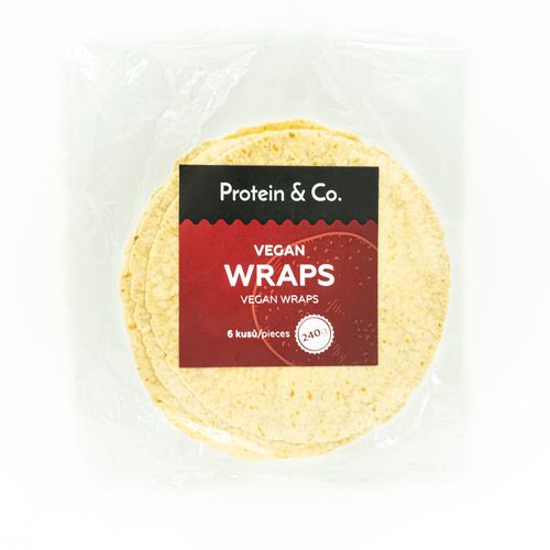 Protein&Co. Proteinové wrapy (vegan) 6× 40 g