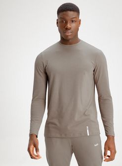 MP  MP Men's Luxe Classic Long Sleeve Crew Top - Taupe - XS