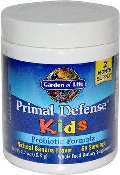Garden of life Primal Defense Kids, Banana (probiotika pro děti, banán), 81 g