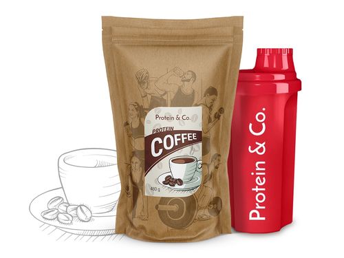 Protein&Co. Protein Coffee + shaker zdarma