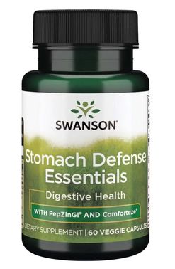 Swanson Stomach Defense Essentials (ochrana žaludku), 60 rostlinných kapslí