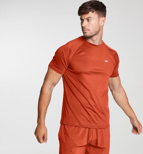 MP  Pánské tréninkové tričko s krátkým rukávem s potiskem – Oranžové - XXXL