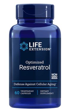 Life Extension Resveratrol, 250 mg, 60 kapslí