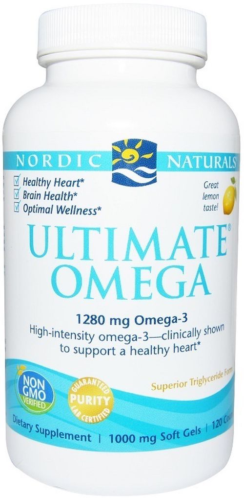 Nordic Naturals Ultimate Omega 1280 mg, Citron, 120 softgelových kapslí