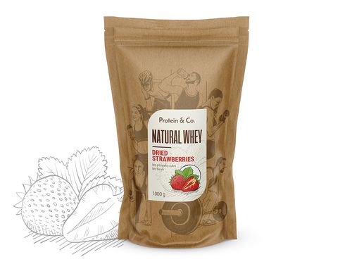 Protein&Co. Natural Whey 1 kg Váha: 1 000 g, Příchuť: Pure raspberry