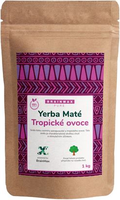 Votamax BrainMax Organic Yerba Maté - Tropické ovoce, 1000 g