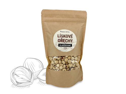 Protein&Co. Lískové oříšky blanšírované Váha: 500g