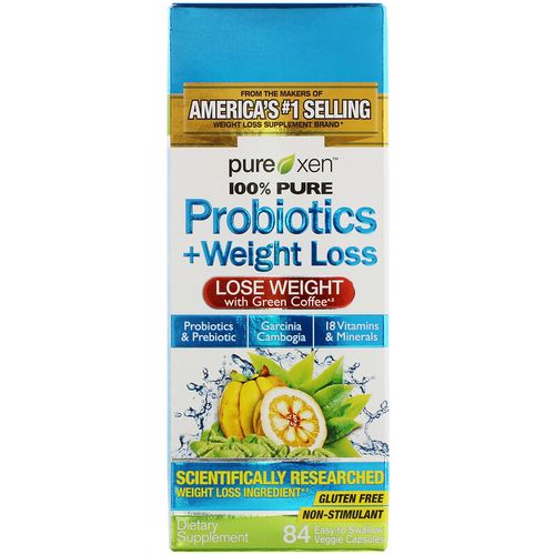 Purely Inspired Probiotics + Weight Loss, (probiotika + podpora hubnutí), 84 rostlinných kapslí