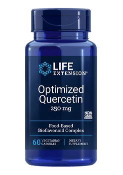Life Extension, Optimized Quercetin, 250 mg, 60 rostlinných kapslí