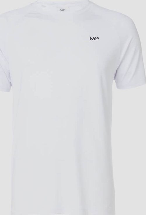 Myprotein  MP pánské tréninkové tričko s krátkým rukávem Essentials – Bílé - S