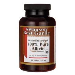 Swanson 100% Pure Allicin, 12 mg Maximum Strength, 100 tablet