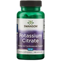 Swanson Potassium Citrate (draslík), 99 mg, 120 kapslí