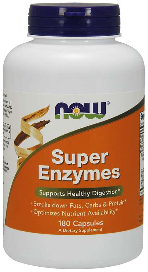 NOW® Foods NOW Super Enzymes, komplexní trávící enzymy, 180 kapslí