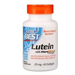 Doctor's Best Lutein s Lutemax, 20 mg, 60 softgel kapslí