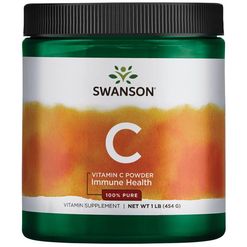 Swanson Vitamin C Powder, 100% Pure, 454g