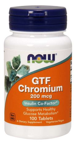 NOW® Foods NOW Chromium GTF, 200 µg, 100 tablet