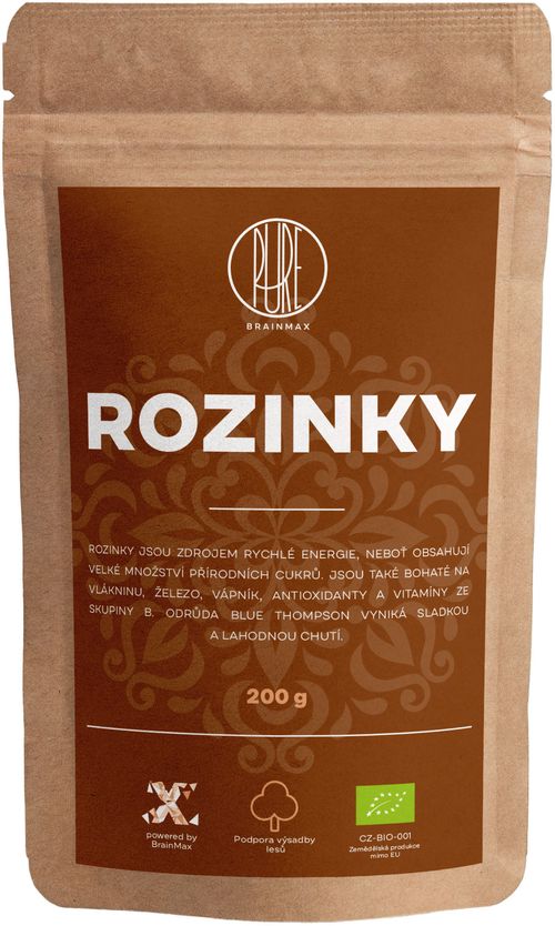 BrainMax Pure Rozinky BIO, 200g *CZ-BIO-001 certifikát