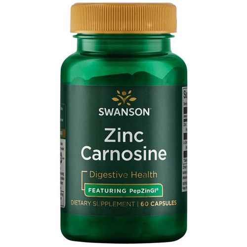 Swanson Zinc Carnosine, Zinek L-Karnosin, 60 kapslí