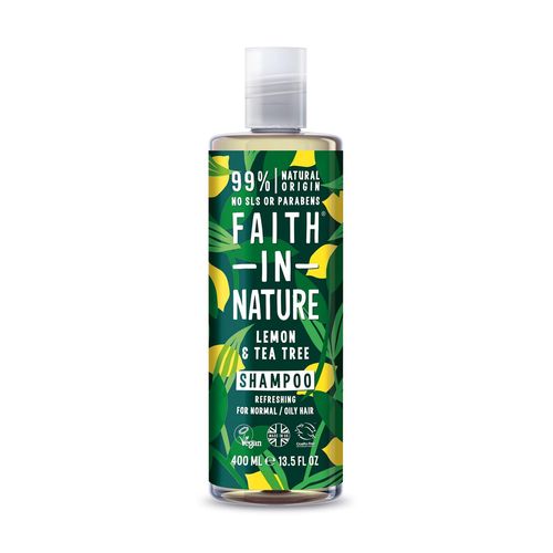 Faith in Nature, Šampon proti lupům - Citrón a Tea Tree, 400ml