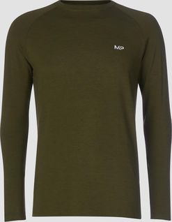 Myprotein  MP Performance tričko s dlouhým rukávem - Army zelená a černá - XXL