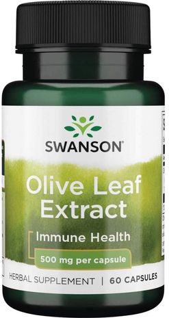 Swanson Olive Leaf Extract 500mg (Extrakt z olivového oleje), 60 softgel kapslí