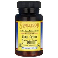 Swanson Albion Chelated Chromium (chrom v chelátové vazbě), 200 mcg, 180 kapslí