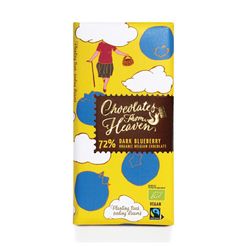 Chocolates from Heaven - BIO hořká čokoláda s borůvkami 72%, 100g