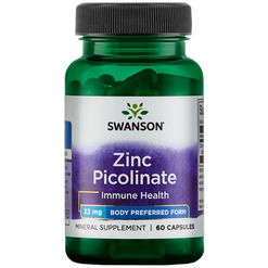 Swanson Zinc Picolinate Body Preferred Form, 22 mg, 60 kapslí