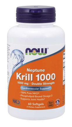 NOW® Foods NOW Krill Oil Neptune (olej z krilu), 1000 mg, 60 softgel kapslí