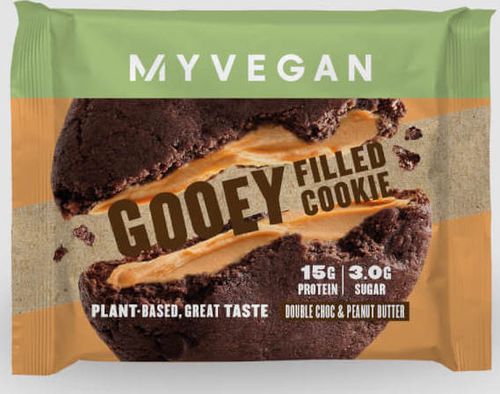 Myvegan  Myprotein Vegan Filled Protein Cookie (Sample) - 75g - Double Chocolate and Peanut Butter