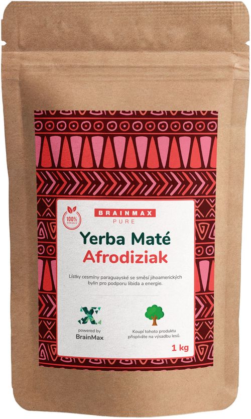 Votamax BrainMax Organic Yerba Maté - Afrodiziak, 1000 g