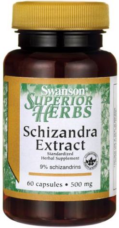 Swanson Schizandra Extract, 500 mg, 60 kapslí