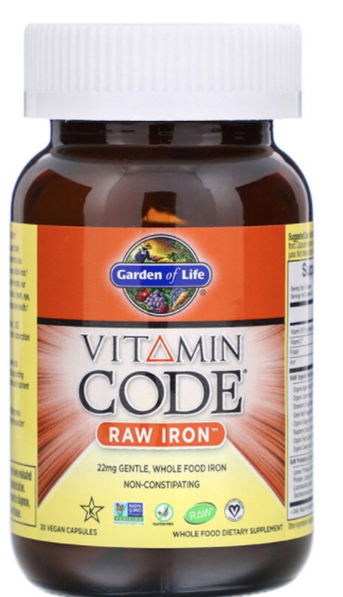 Garden of life Vitamin Code RAW Iron  22 mg (železo) - 30 kapslí