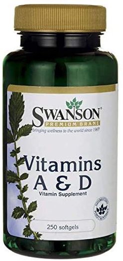 Swanson Vitamin A &amp; D (5000 IU / 400 IU), 250 softgels