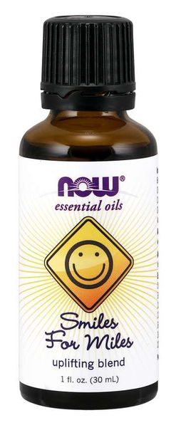 NOW® Foods NOW Essential Oil, Smiles of Miles Oil Blend (éterický olej, povzbuzující směs), 30 ml