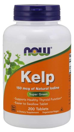 NOW® Foods NOW Kelp s přírodním jódem, 150 ug, 200 tablet