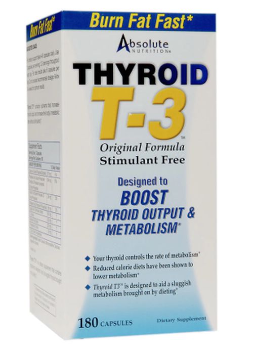 Absolute Nutrition - Thyroid T3 (podpora štítné žlázy), 180 kapslí