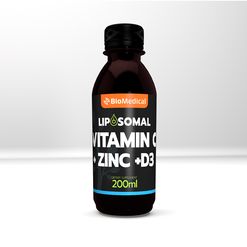 Liposomal Vitamin C + Zinc + D3 - Lipozomální vitamin C, Zinek, D3 200ml