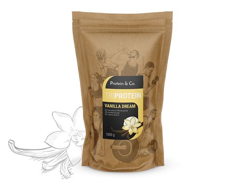 Protein&Co. TriBlend – protein MIX 1 kg Příchuť 1: Vanilla dream, Množství: 1000g